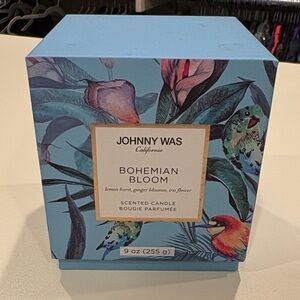 New Johnny Was Bohemian Bloom Scented Candle - Blue and Pink